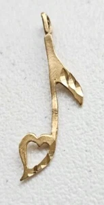 Vintage 14K Yellow Gold Love Note Charm / Pendant Michael Anthony  - Picture 1 of 12
