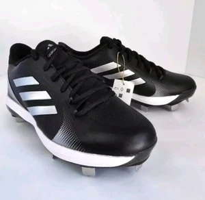 Adidas PureHustle 2 tacchetti softball metallo nero bianco H00984 donna taglia 9,5 - Foto 1 di 11