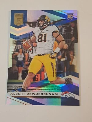 2020 Panini Donruss Elite Albert Okwuegbunam RC #163 Denver Broncos #/799 Rookie - Image 1 of 4