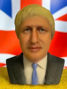 Statua busto Boris Johnson stampata in 3D a colori presidenziale da collezione 3 pollici - Foto 1 di 8