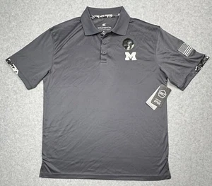 Michigan Wolverines Men’s Colosseum Military Gray Camo Polo Shirt OHT Size M - Picture 1 of 8
