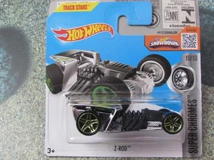 Hot Wheels 2016 #045/250 Z-ROD Chrome and Black Super Chromes Case D New Casting - Picture 1 of 2