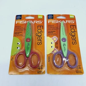 2 NEW Kids Fiskars Edgers Decorative Cuts Construction Paper Foam Clay Crafts - Picture 1 of 7