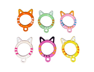 Various Cat Keychain Clip Key Chain Bag / Purse Clip / Choose Style & Color - Picture 1 of 10