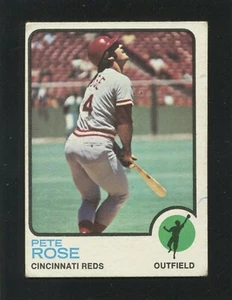 #130 PETE ROSE, Reds - 1973 Topps: VG, no creases, no gloss 231630e - Picture 1 of 3