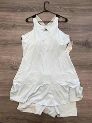 Adidas Tennis Y Dress And Short Set Sleeveless Skirt Blue Size XLarge New - Image 1 of 4