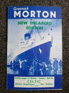 Greenock Morton v Celtic programme. Scottish League Division 1. October 26 1968. - Picture 1 of 3
