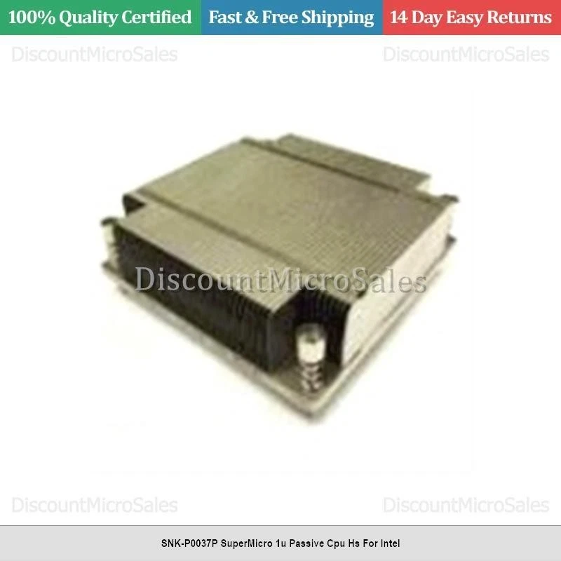 SNK-P0037P SuperMicro 1u CPU pasiva Hs para Intel Foto 1 de 1