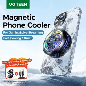 UGREEN Enfriador Magnético para Teléfono 35dB 7 Hojas RGB Ventilador Silencioso Juegos iPhone Android - Imagen 1 de 7