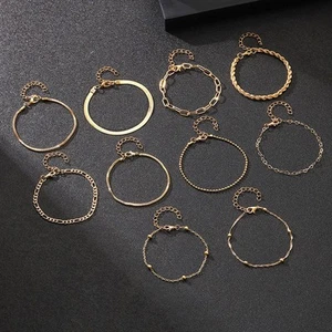 10 Stück Armband Konvolut mit Strasssteinen ideal für Modeliebhaber - Bild 1 von 14