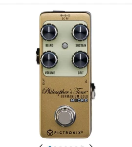 Pigtronix Philosophers Tone Geranium Gold Micro Compressor Guitar Effects Pedal - Picture 1 of 1
