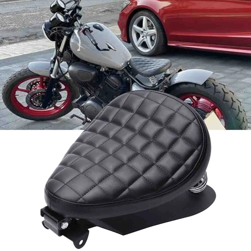 Fo Yamaha V Star XVS 1100 650 Bobber Driver Solo Seat w/ 3" Springs Bracket Set Foto 1 de 4