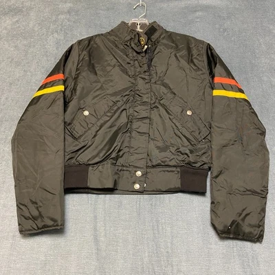 Chaqueta cortavientos vintage Wheels for Man by Fox Point para mujer pequeña negra ciclismo Foto 1 de 4