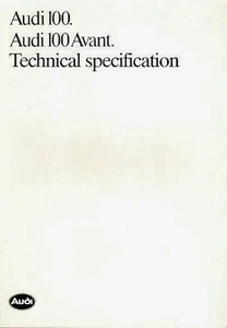 Audi 100 Saloon & Avant Specifications 1986-1987 UK Market Foldout Brochure - Picture 1 of 1