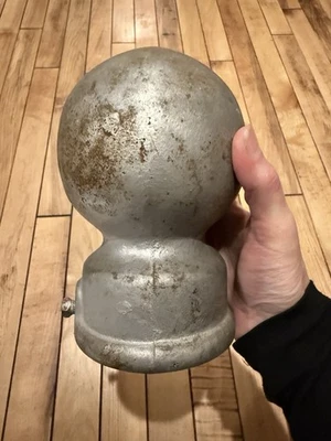 "De colección Hierro Fundido 7.5"" Acabado Enganche Poste Cerca Bola Topper Arquitectónico Salvamento" Foto 1 de 4