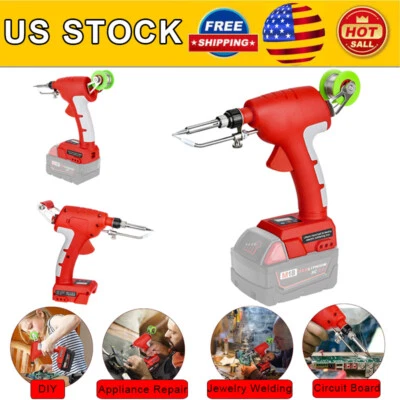 JHJQZCYG 75W Cordless Portable Soldering Gun Kit for Milwaukee 18V Li-ion Battery Powered