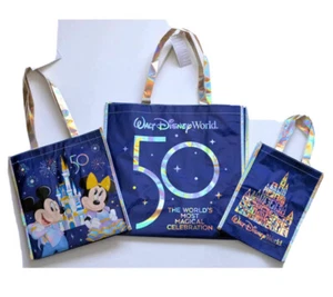 Walt Disney World 50 Aniversario Bolso de Compras Juego de 3 Piezas S M L - Imagen 1 de 17