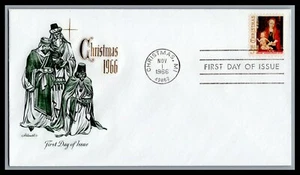 US FDC # 1321 5c Madonna & Child Artmaster 1966, 9L659 - Picture 1 of 1