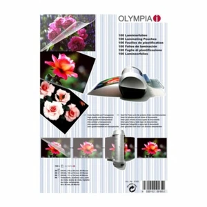 OLYMPIA 100er Laminierfolien-Set 80 Mikron DIN A4-A5-A6-Visitenkarte - Picture 1 of 2