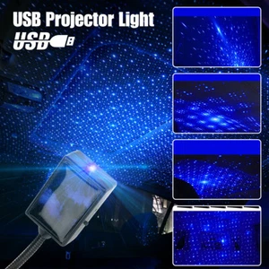 USB Car Interior Roof LED Star Light Atmosphere Starry Sky Night Projector Lamp - Picture 1 of 14