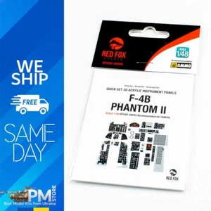 Red Fox QS-48045 1/48 F-4B Phantom II 3D Acrylic Instrument Panel Set for Tamiya - Picture 1 of 8