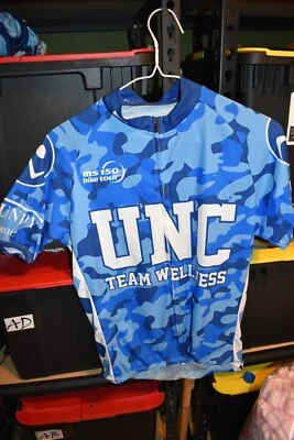 Sugoi Mens  UNC Welness Sz M Bike Cycling Jersey Full Zip Excellent Condition AF - Image 1 of 4