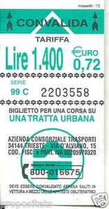 ww 16 TRIESTE A.C.T. 1999 - Biglietto una tratta urbana. - L.1400 - ticket - Imagen 1 de 1