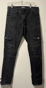 Pantalones de mezclilla rosa + delfín color negro desvanecido talla 28 para hombre con cremallera limpios para adultos - Imagen 1 de 8