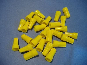 25 YELLOW UNI-LOK WIRE CONNECTORS MADE IN USA TWIST CONICAL CONNECTOR GARD BEND - Picture 1 of 1