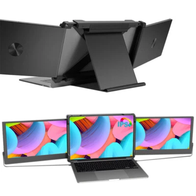 11.6" Dual Triple Monitor Screen Extender For 13-17" Laptop Built In Dual Speake - Image 1 of 4