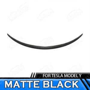 For Tesla Model Y 2020-2024 Rear Trunk Lip ABS Wing Spoiler Matte Black - Picture 1 of 11