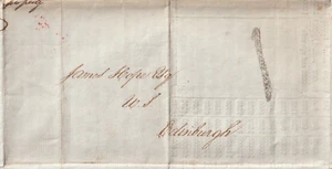 1824 FRANCOBOLLI UFFICIO EDINBURGH CIRC JAMES BREMNER TO JAMES HOPE DUTY FINO A £MILIONI - Foto 1 di 5
