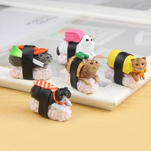 Cute Sushi Neko Cat Club Capsule Meow Mini Figure Kitty Collection 5 Pcs/Set - Picture 1 of 4