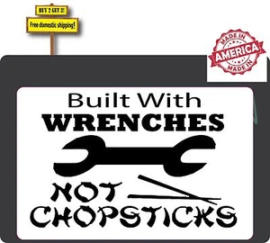 Built With Wrenches Not Chopsticks JDM Racing Decal Sticker p405 - Bild 1 von 1