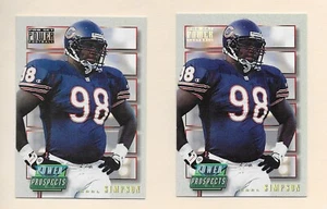 1993 Carl Simpson Pro Set Power Prospects Gold and Base Card Chicago Bears - Picture 1 of 1