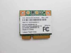 DNXA-116 AR5BHB116 AR9382 double bande 2,4 GHz 5 GHz 2X2 802,11 a/b/g/n HS SoC mPCIe - Photo 1/2