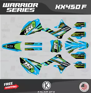 Graphics Kit for Kawasaki KX450F (2013-2015) KX 450F Warrior Series - Blue - Bild 1 von 6