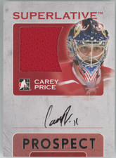 Carey Price 2007-08 In The Game Superlative Rookie Auto RC Silver #SP-CPR 23841