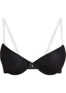 Neu Multiway-Schalen BH mit transparenten Trägern Gr. (85) B Schwarz Damen-Bra - Bild 1 von 1