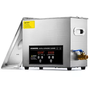 CREWORKS 6L Ultrasonic Cleaner with Timer Heating Machine Digital Sonic Cleaner - Picture 1 of 9