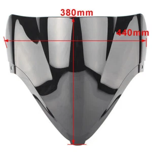 Moto Windshield Wind Screen For Suzuki Hayabusa GSX1300R 2008-2018 2009 10 Black - Picture 1 of 11