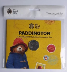 Royal Mint UK 2018 Paddington Bear at Buckingham Palace BUNC 50p Fifty Coin Pack - Picture 1 of 5