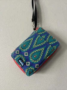 KAVU ~ Go Time Geldbörse Bi-Fold Kalbsleder Geldbörse ~ Reise Urlaub Reißverschluss Kartenfächer ~ Neu ohne Etikett - Bild 1 von 11