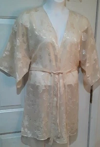 Vintage Womens Robe California Dynasty Sheer Floral Robe Size XL/1X - Picture 1 of 7