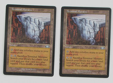 MTG Magic the Gathering - Planeshift Terminal Moraine Set of 2 in Used Condition