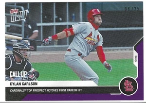 Dylan Carlson 2020 Topps Now Purple /25 #98 First Hit Call-Up RC Cardinals - Picture 1 of 2