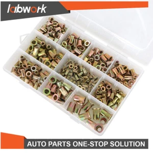Kit dadi rivetti laboratorio acciaio zincato assortimento dadi 150 pezzi metrici e 150 pezzi SAE confezione 300 - Foto 1 di 10