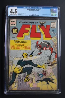 Adventures of the FLY #1 ORIGIN 1st Full FLY & SPIDER SPRY 1959 KIRBY CGC 4.5 - Image 1 of 2