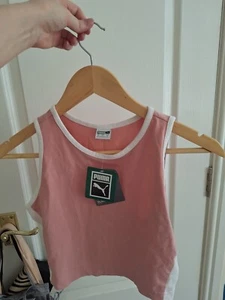 New with tags Puma Baby Pink crop tank top size S - Picture 1 of 3