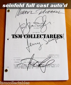 -= SEINFELD full cast AUTOGRAPHED SCRIPT Jerry SEINFELD Jason ALEXANDER KRAMER  - Picture 1 of 4